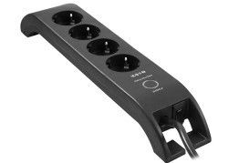 S-Link SPG3041 2m Siyah 3x1.5mm 4 lü Akım Kor.Priz