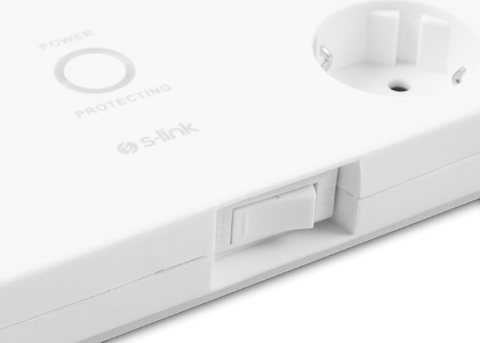 S-Link SPG3080 2m Beyaz 3x1.5mm 8 li Akım Kor.Priz