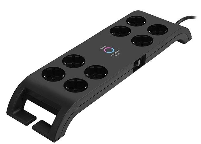 S-Link SPG3080 2m Siyah 3x1.5mm 8 li Akım Kor.Priz