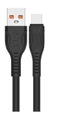 S-Link SW-C775 1.2m 3A Type-C Şarj Kablosu Siyah
