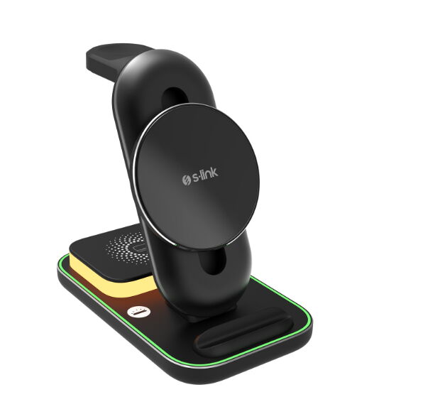 S-Link SW-CWF117 15W Kablosuz Şarj Cihazı Siyah