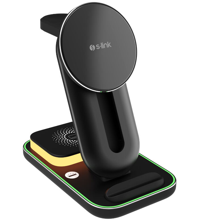 S-Link SW-CWF117 15W Kablosuz Şarj Cihazı Siyah