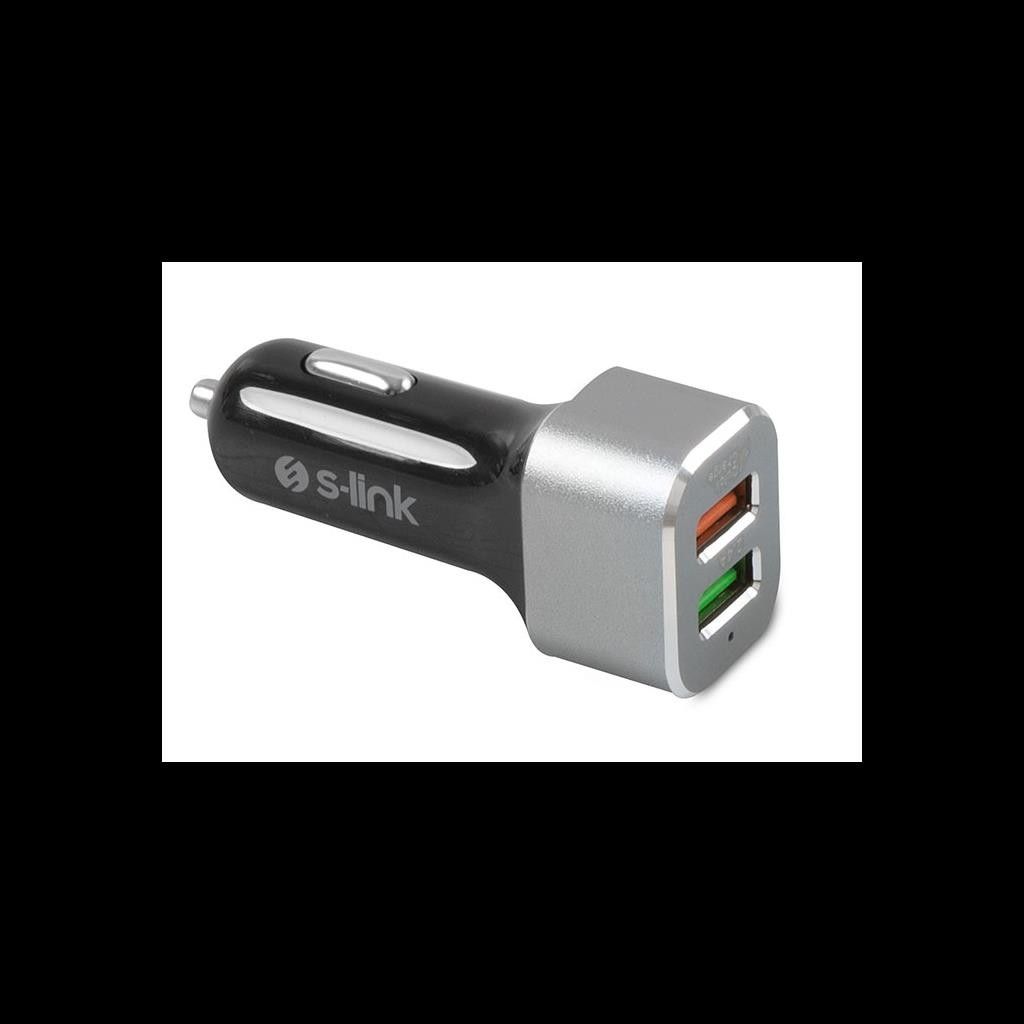 S-Link SW-QAC40M 2xUsb 5.4A Metal Araç Şarj Cihazı