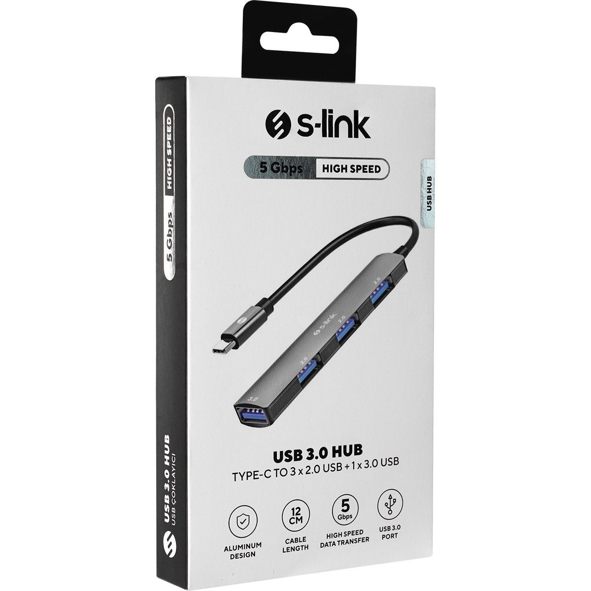 S-Link SW-U324 4 Port Usb 3.0/2.0 Type-C Usb Hub