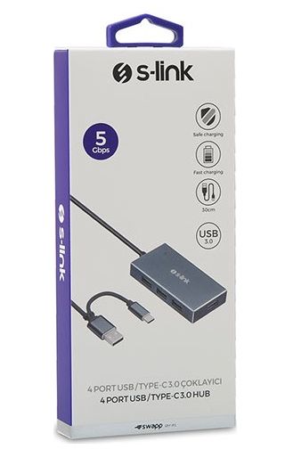 S-link Swapp SW-U320 4 Port Usb 3.0 Type-C Usb Hub