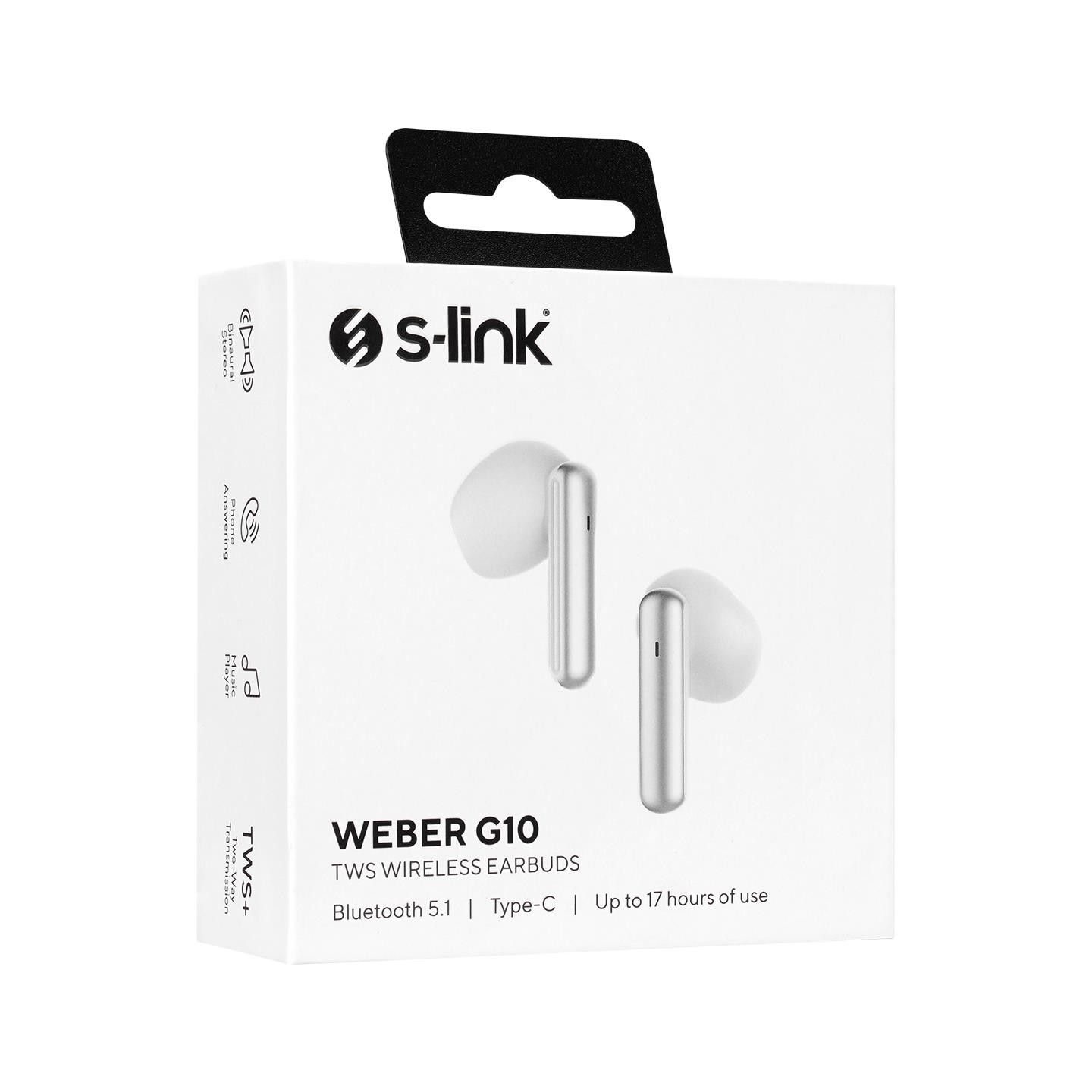 S-Link Weber G10 TWS Bluetooth Kulaklık Beyaz