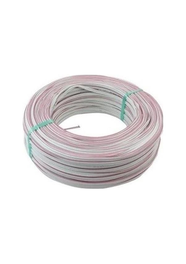 Saitell 2x0.75mm Yassı Kordon Kablo Beyaz