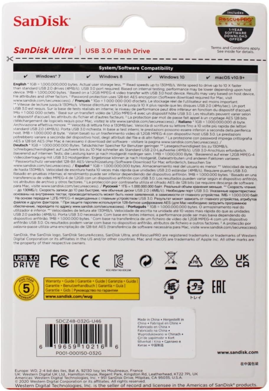 Sandisk Ultra 32 Gb Usb 3.0 Flash Bellek