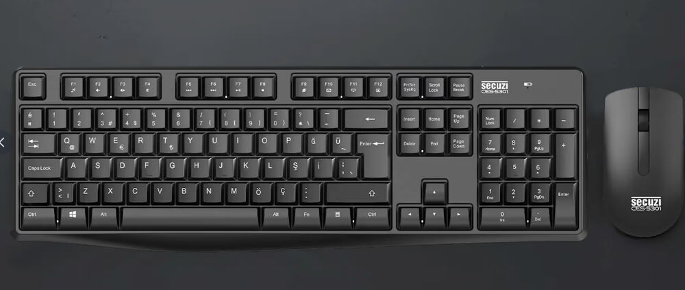 Secuzi CES-5301 Kablosuz Klavye Mouse Seti Siyah