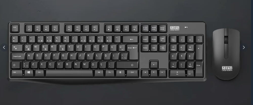 Secuzi CES-5301 Kablosuz Klavye Mouse Seti Siyah