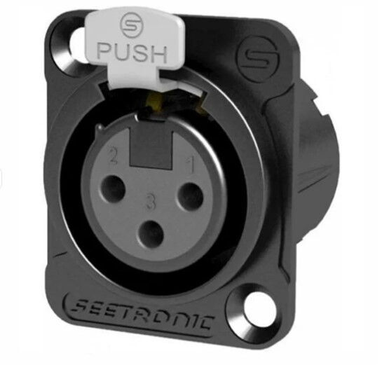 Seetronic MK3F2C-B 3 Pin XLR Dişi Şase Konnektör