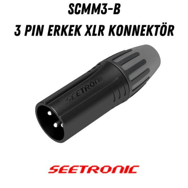 Seetronic SCMM3-B 3 Pin Erkek XLR Jak