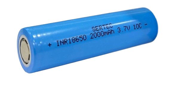 Sertec 18650 3.7V 2000mAh 10C Başsız Lityum Pil