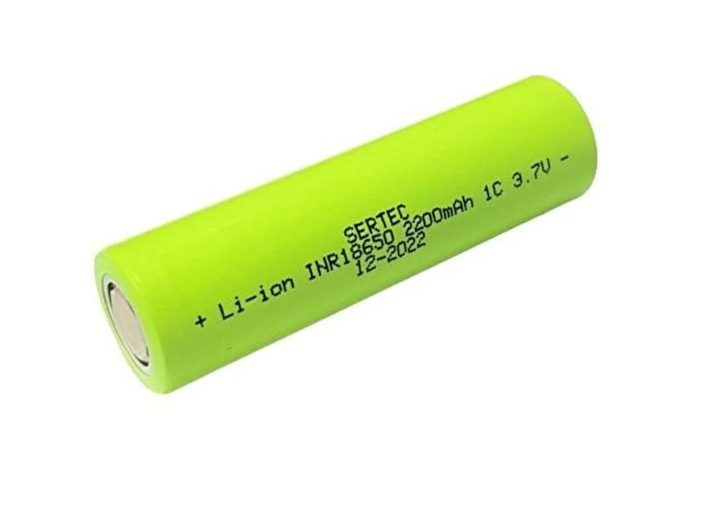 Sertec 18650 3.7V 2200mAh 1C Başsız Lityum Pil