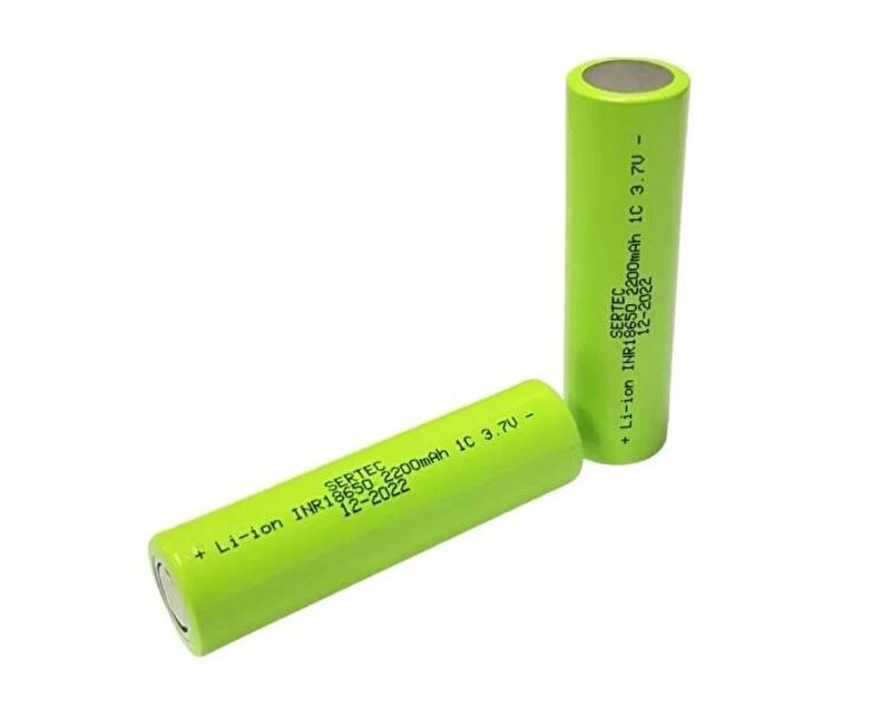 Sertec 18650 3.7V 2200mAh 1C Başsız Lityum Pil