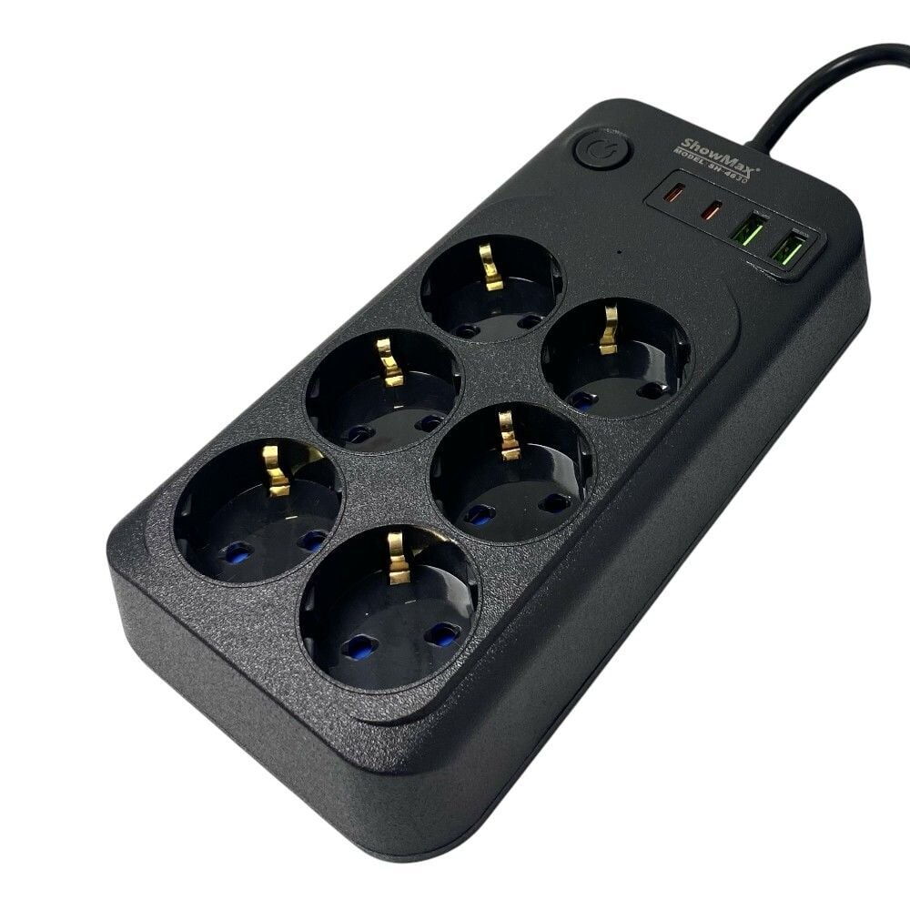 Showmax SH-4630 Akım Korumalı Anah. 6 lı Priz 2m