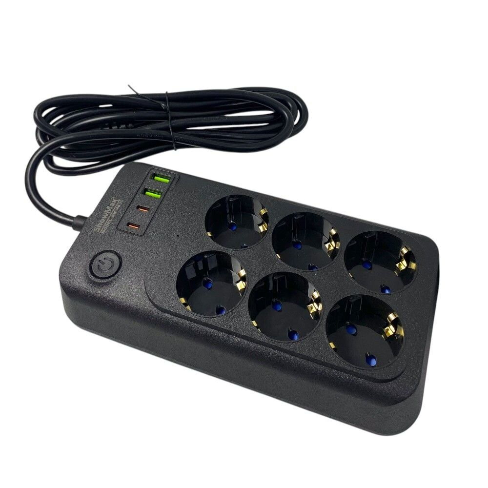 Showmax SH-4630 Akım Korumalı Anah. 6 lı Priz 2m