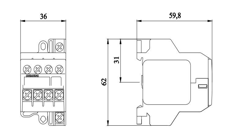 Siemens 3TG1010-0AL2 4kW Mini Kontaktör