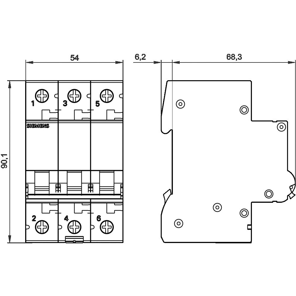 Siemens 5SL6332-7YA 3x32A C Otomat 6KA
