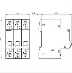 Siemens 5SP4392-7 3x125A C Otomat 10kA