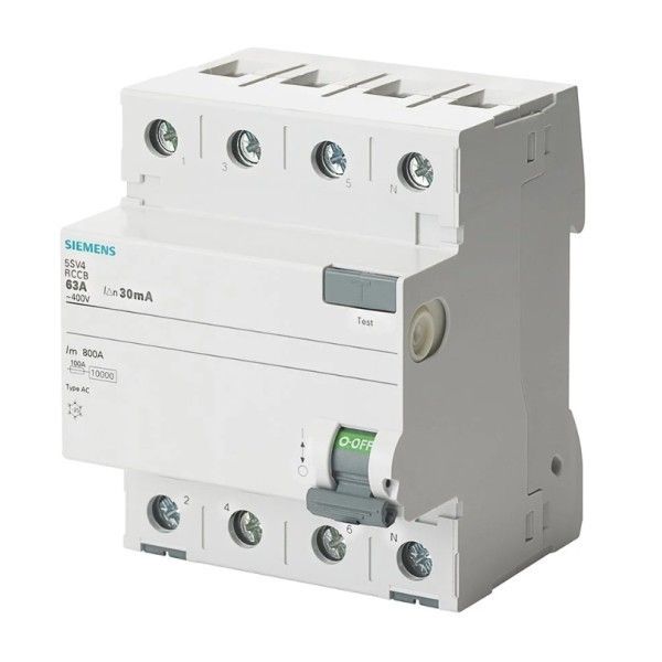 Siemens 5SV5346-6 63A 30mA Trifaze Kaçak Akım Röle