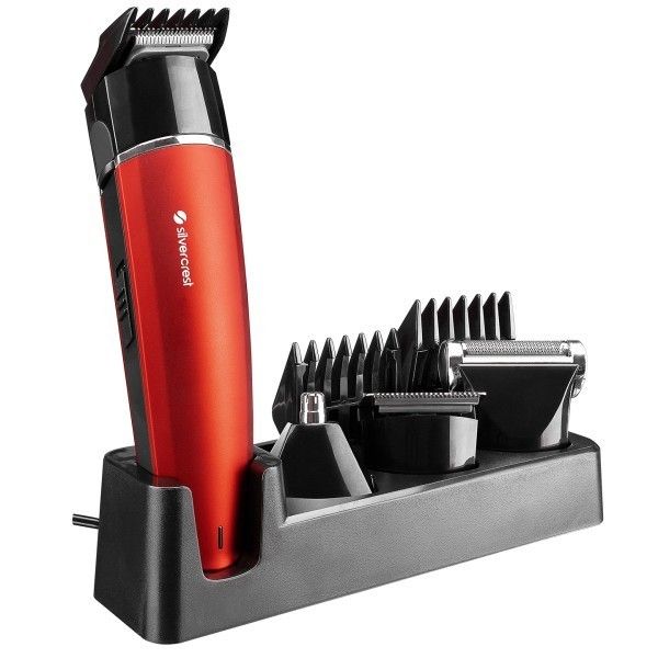 Silvercrest SC-200U 7 Parça Erkek Bakım Seti Krmzı