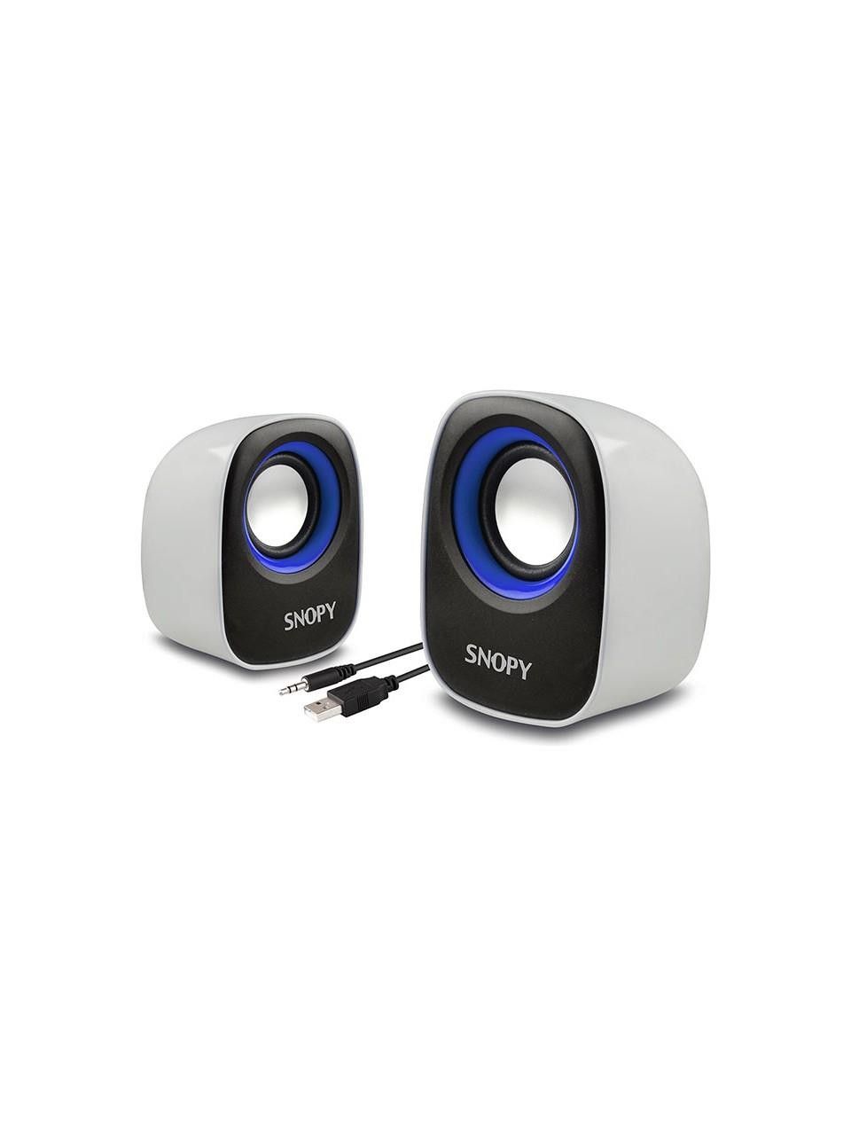 Snopy SN-120 2.0 Beyaz/Mavi USB Speaker