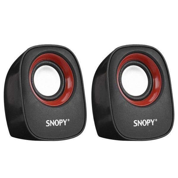 Snopy SN-120 2.0 Siyah/Kırmızı USB Speaker