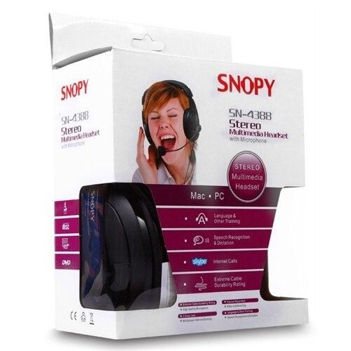 Snopy SN-4388 Deri Profesyonel Mikrofonlu Kulaklık