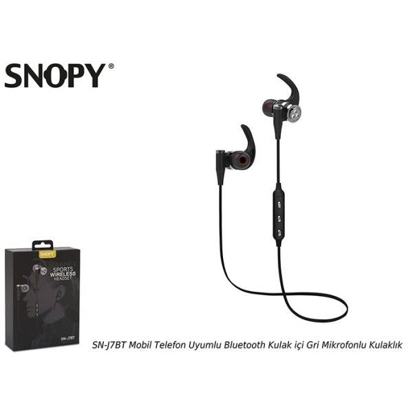 Snopy SN-J7BT Gri Bluetooth Mikrofonlu Kulaklık
