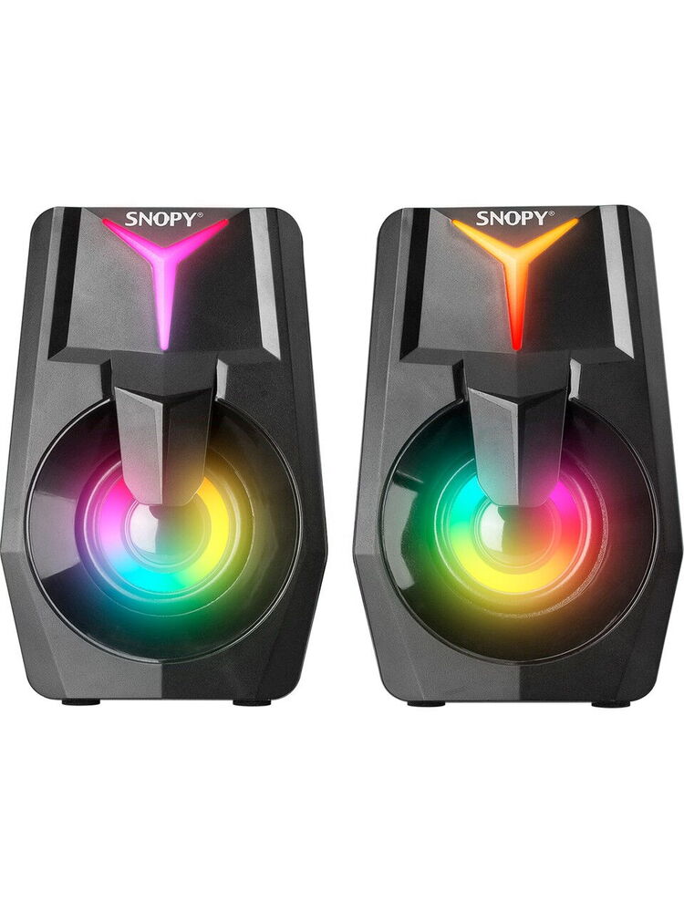 Snopy SN-X22 2.0 RGB Işıklı 3Wx2 Siyah Usb Speaker