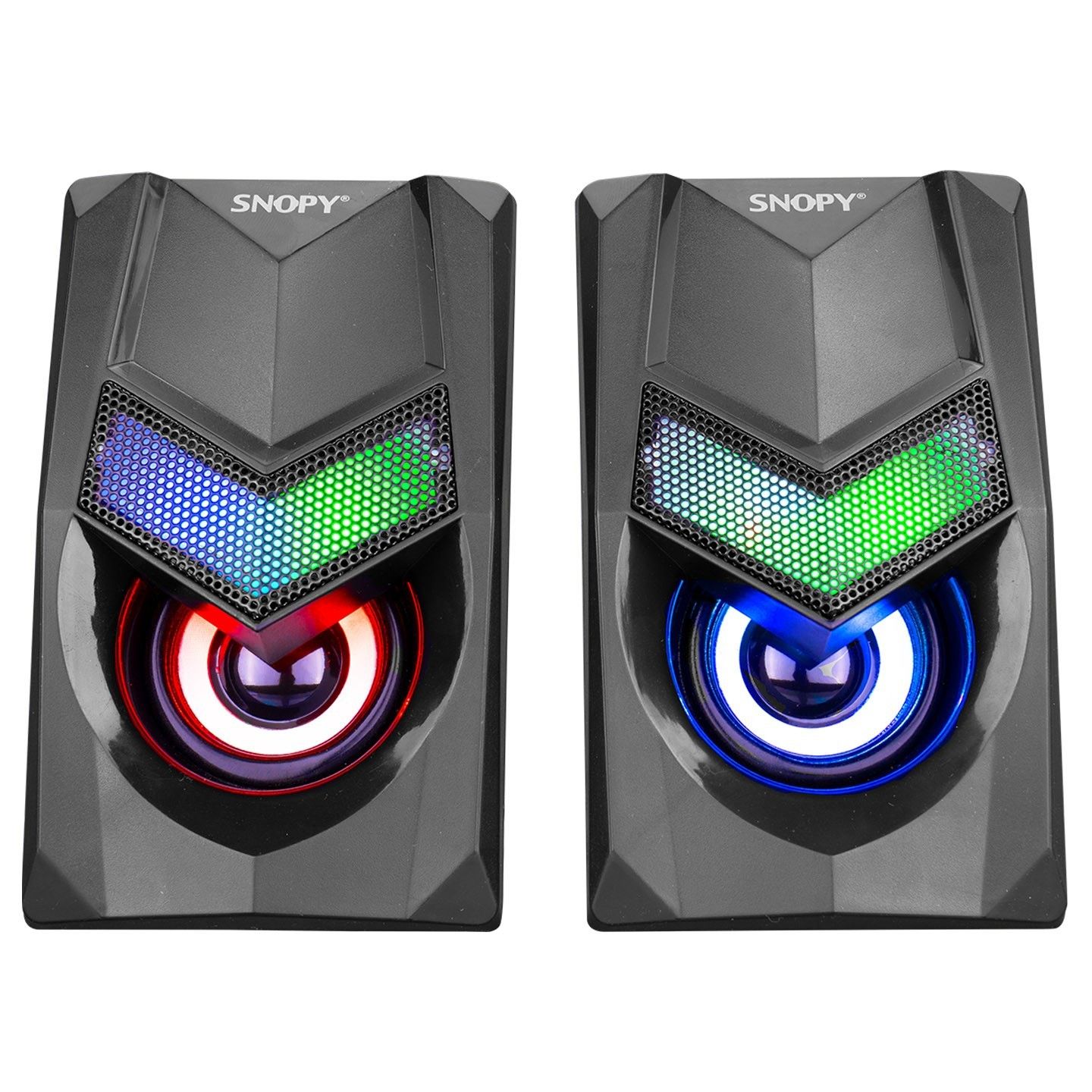 Snopy SN-X25 2.0 RGB Işıklı 3Wx2 Siyah Usb Speaker