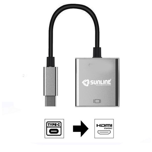 Sunline 170666 Type-C to Hdmi Dişi Dönüştürücü