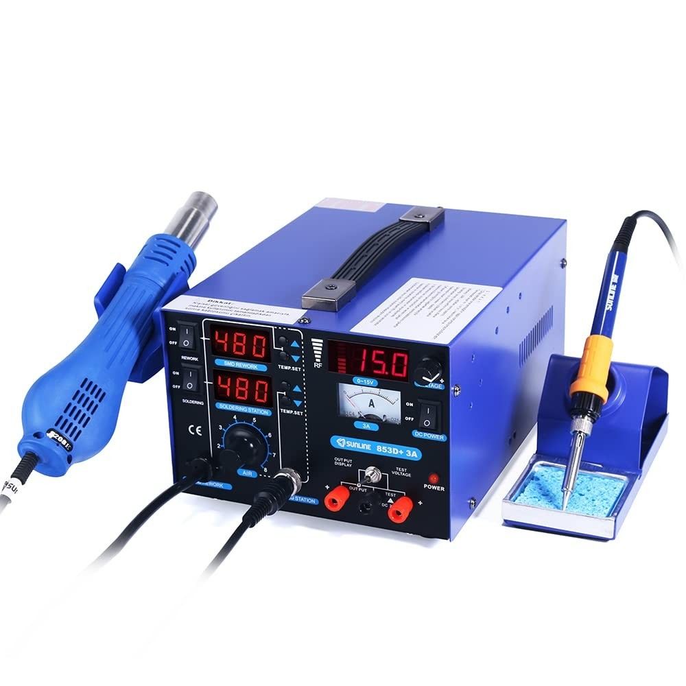 Sunline 853D 3A Güç Kaynağı + Havya İstasyonu