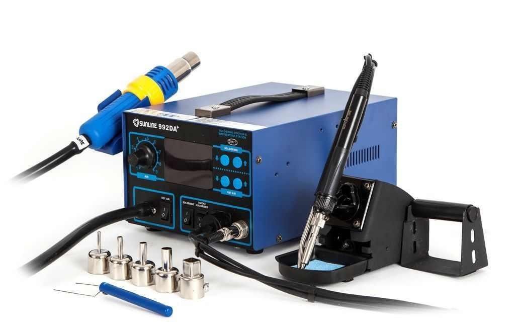 Sunline 992DA+ Isı Ayarlı Havya+Üfleme+Geniş Ekran