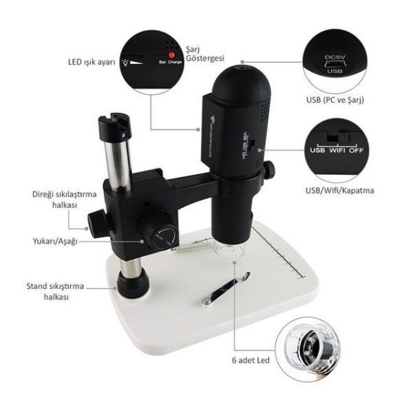 Sunline SL-18 200X USB Wİ-Fİ  Digital Mikroskop