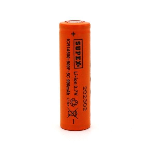 Supex 14500 3.7V 900mAh 5C Başsız Lityum Pil