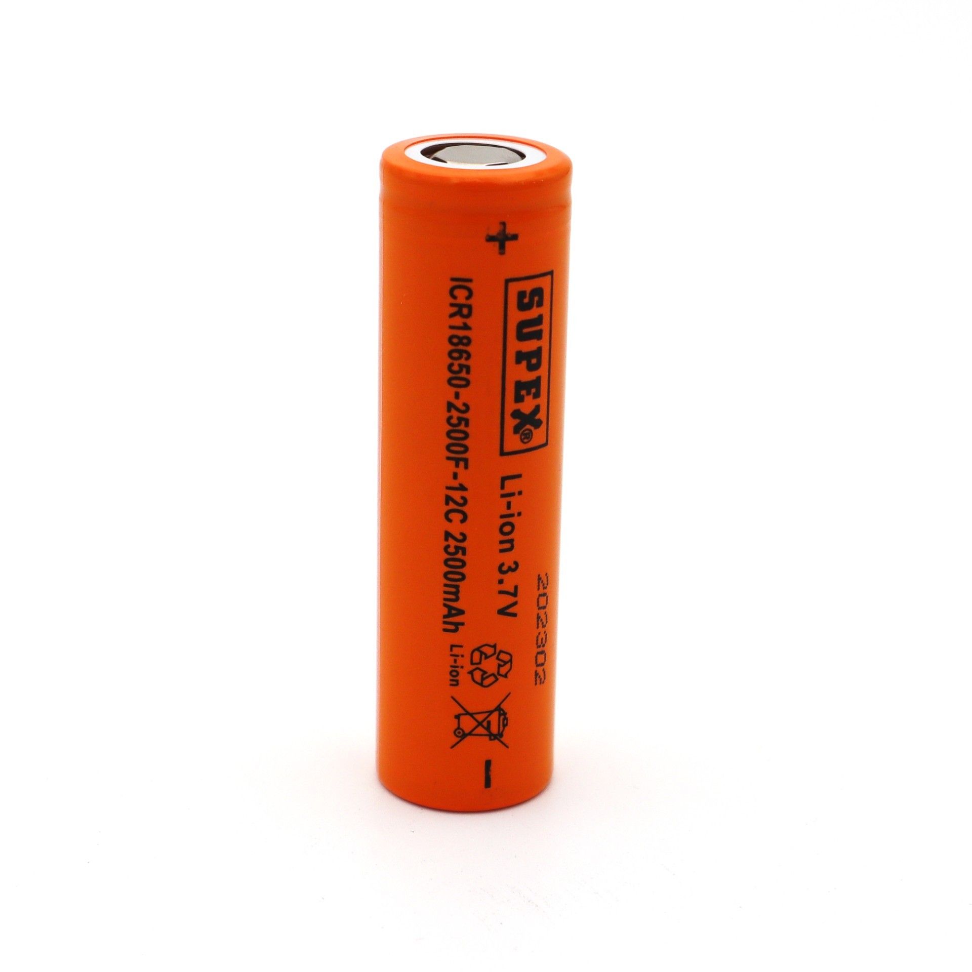 Supex 18650 3.7V 2500mAh 12C Başsız Lityum Pil