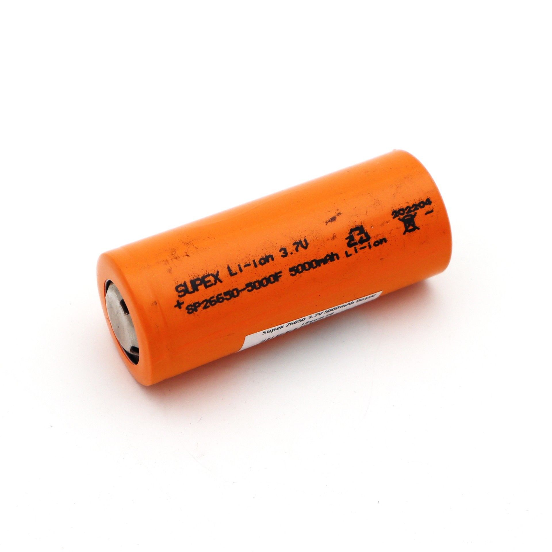 Supex 26650 3.7V 5000mAh Başsız Lityum Pil