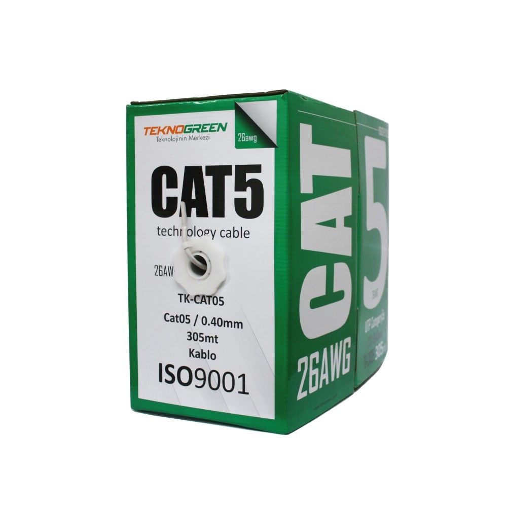 TeknoGreen TK-CAT05 305m Cat5 0.40mm CCA Kablo
