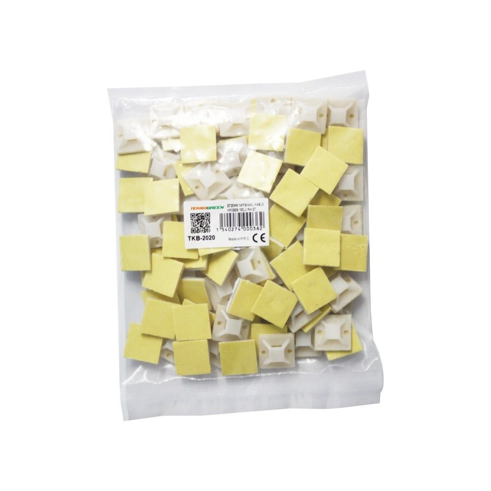 TeknoGreen TKB-2020 20x20mm Yapışkanlı Kroşe(100Ad