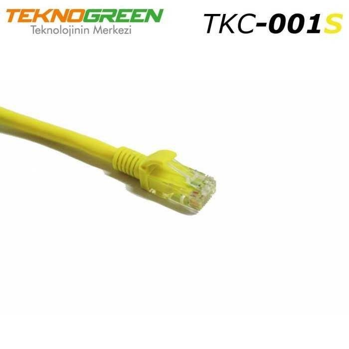 TeknoGreen TKC-001S 1m. Cat6 Kablo Sarı