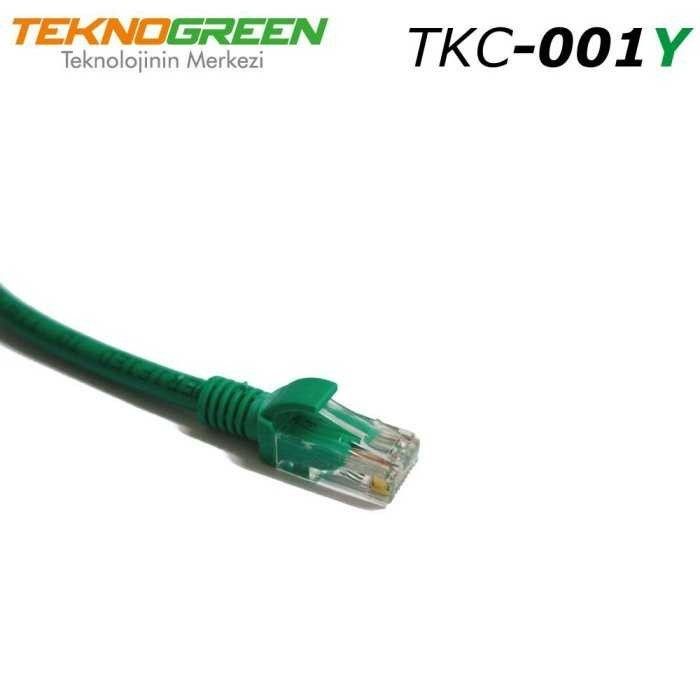 TeknoGreen TKC-001Y 1m. Cat6 Kablo Yeşil