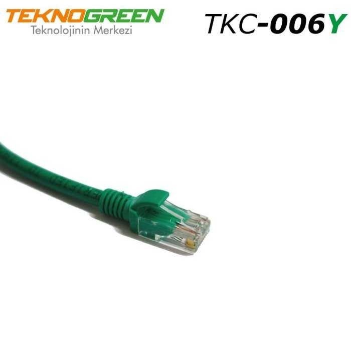 TeknoGreen TKC-006Y 0.6m. Cat6 Kablo Yeşil