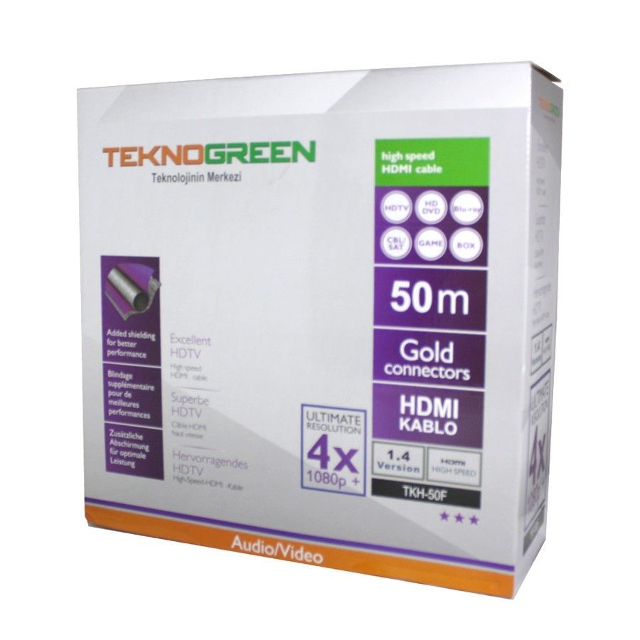 TeknoGreen TKH-50F 50 Metre Hdmi Kablo