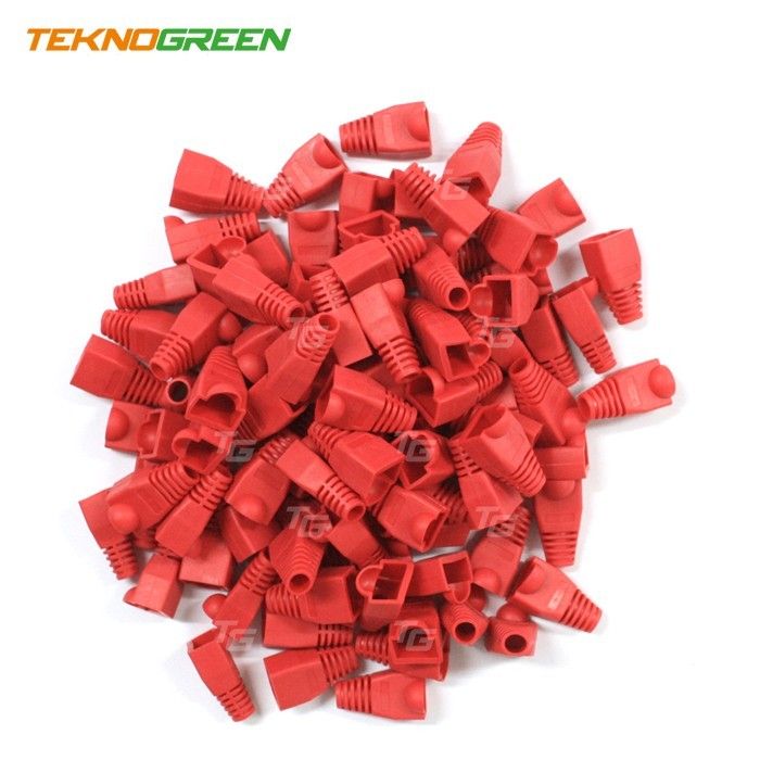 TeknoGreen TKJ-45PR Kırmızı RJ45 Kılıfı (100 lü P)