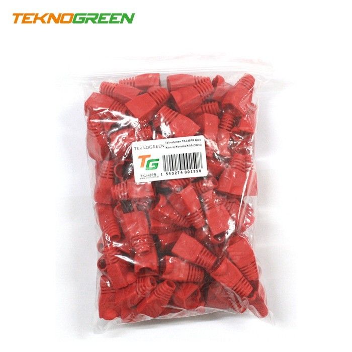 TeknoGreen TKJ-45PR Kırmızı RJ45 Kılıfı (100 lü P)