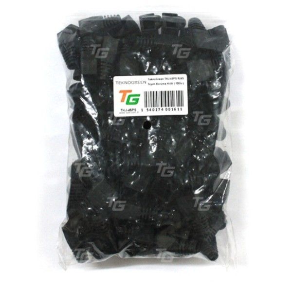 TeknoGreen TKJ-45PS Siyah RJ45 Kılıfı (100 lü Pak)