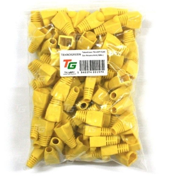 TeknoGreen TKJ-45PY Sarı RJ45 Kılıfı (100 lü Pak)
