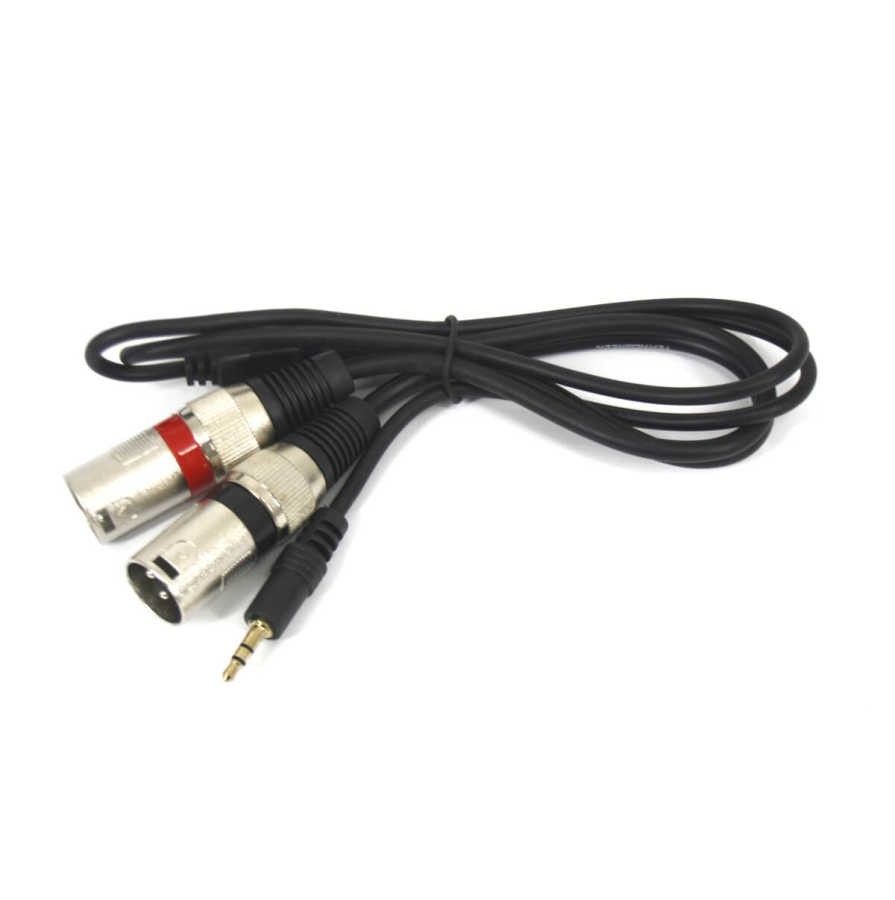 TeknoGreen TKS-1001 2xXLR 3.5 Stereo E-E Kablo 1m.